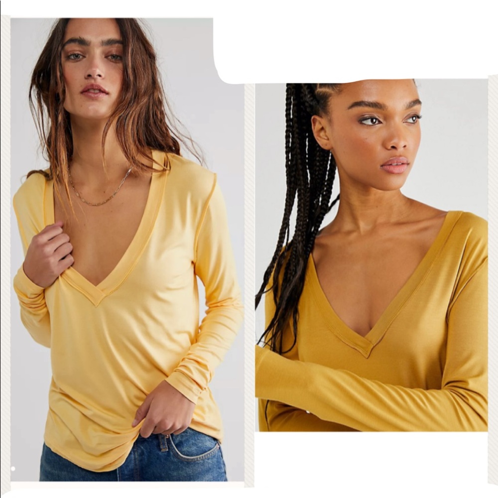 Free People Moon Dance Long Sleeve in Gold Toasted Honey
